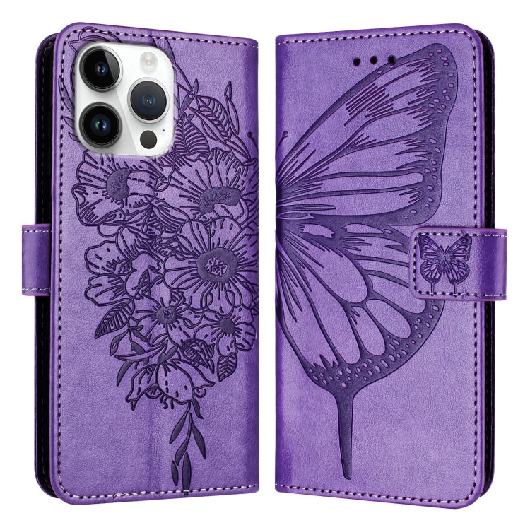 Capa para telemóvel em pele com borboleta em relevo, para iPhone 17e / 16e, para iPhone 17 Pro Max, para iPhone 17 Pro, para iPhone 17, para iPhone Air, para iPhone 16 Pro Max
