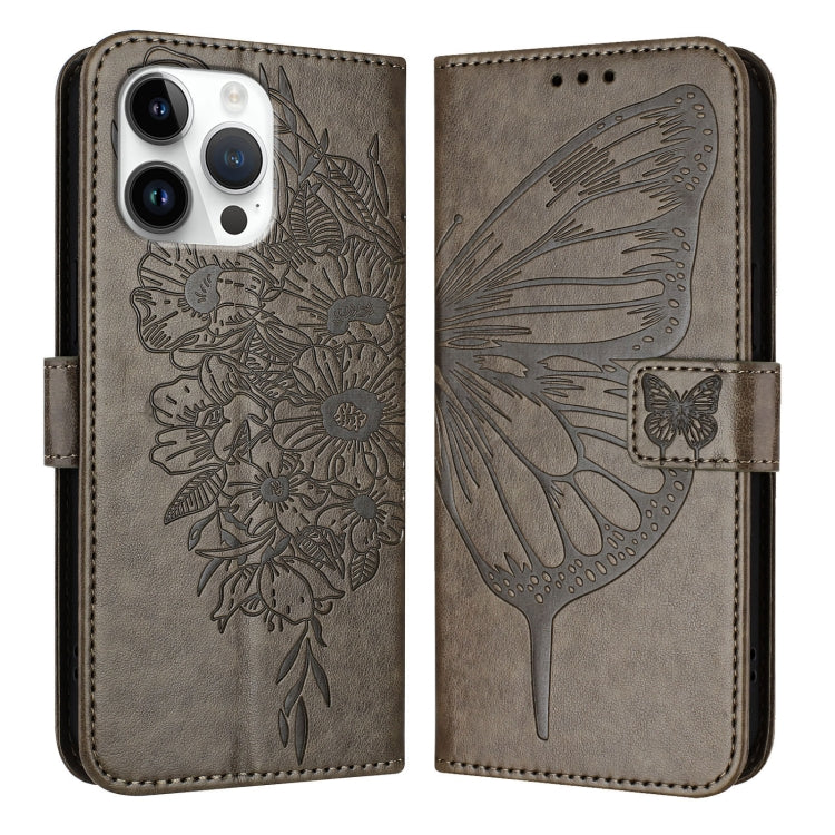 Capa para telemóvel em pele com borboleta em relevo, para iPhone 17e / 16e, para iPhone 17 Pro Max, para iPhone 17 Pro, para iPhone 17, para iPhone Air, para iPhone 16 Pro Max