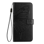 Capa de telemóvel em pele com borboleta em relevo, para iPhone 16 Pro, para iPhone 16 Plus, para iPhone 16, para iPhone 15 Pro Max, para iPhone 15 Pro, para iPhone 15 Plus