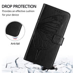Capa de telemóvel em pele com borboleta em relevo, para iPhone 16 Pro, para iPhone 16 Plus, para iPhone 16, para iPhone 15 Pro Max, para iPhone 15 Pro, para iPhone 15 Plus
