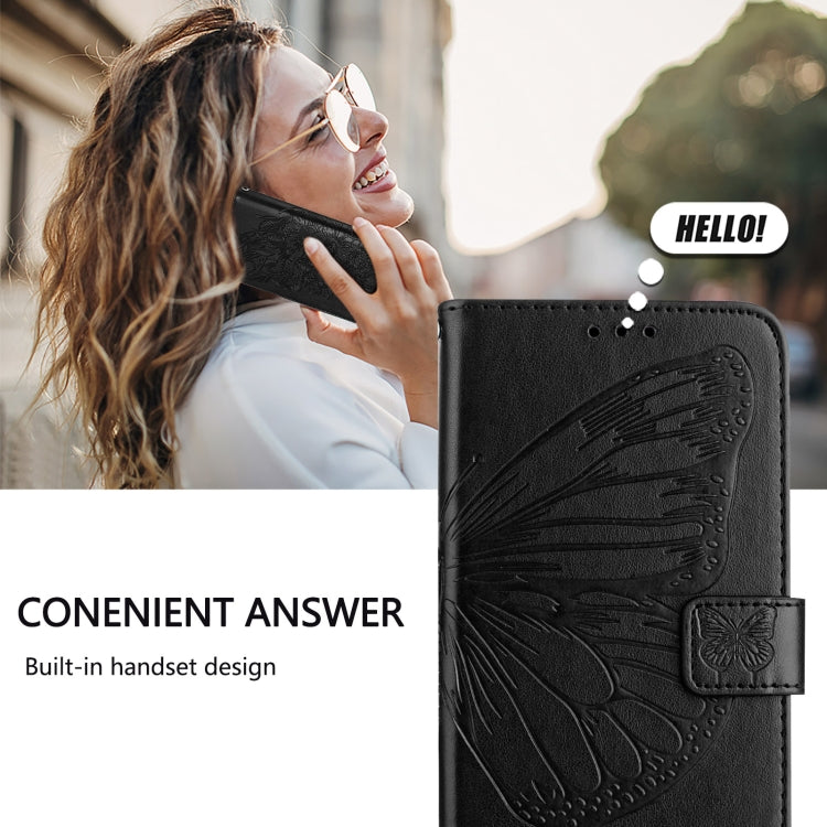 Capa de telemóvel em pele com borboleta em relevo, para iPhone 16 Pro, para iPhone 16 Plus, para iPhone 16, para iPhone 15 Pro Max, para iPhone 15 Pro, para iPhone 15 Plus