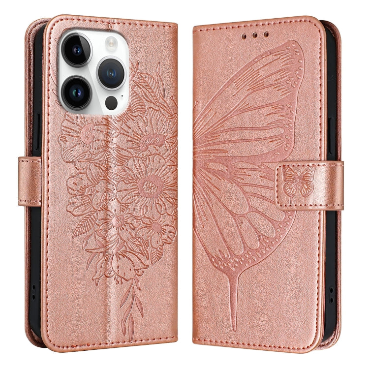 Capa de telemóvel em pele com borboleta em relevo, para iPhone 16 Pro, para iPhone 16 Plus, para iPhone 16, para iPhone 15 Pro Max, para iPhone 15 Pro, para iPhone 15 Plus