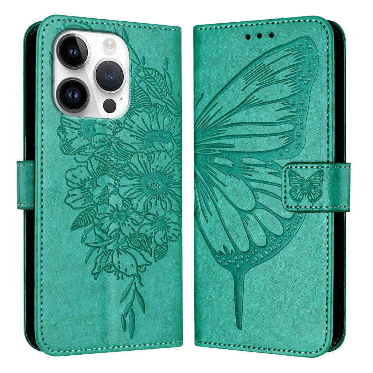 Capa de telemóvel em pele com borboleta em relevo, para iPhone 16 Pro, para iPhone 16 Plus, para iPhone 16, para iPhone 15 Pro Max, para iPhone 15 Pro, para iPhone 15 Plus