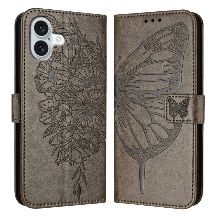 Capa de telemóvel em pele com borboleta em relevo, para iPhone 16 Pro, para iPhone 16 Plus, para iPhone 16, para iPhone 15 Pro Max, para iPhone 15 Pro, para iPhone 15 Plus