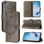 Capa de telemóvel em pele com borboleta em relevo, para iPhone 15, para iPod Touch 7 / 6 / 5