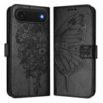 Capa para telemóvel em pele com borboleta em relevo, para iPhone 17e / 16e, para iPhone 17 Pro Max, para iPhone 17 Pro, para iPhone 17, para iPhone Air, para iPhone 16 Pro Max