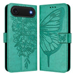 Capa para telemóvel em pele com borboleta em relevo, para iPhone 17e / 16e, para iPhone 17 Pro Max, para iPhone 17 Pro, para iPhone 17, para iPhone Air, para iPhone 16 Pro Max
