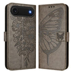 Capa para telemóvel em pele com borboleta em relevo, para iPhone 17e / 16e, para iPhone 17 Pro Max, para iPhone 17 Pro, para iPhone 17, para iPhone Air, para iPhone 16 Pro Max