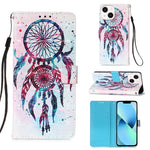 Capa de telemóvel em pele com pintura 3D e abertura horizontal, para iPhone 16 Pro, para iPhone 16 Plus, para iPhone 16, para iPhone 15 Pro Max, para iPhone 15 Pro, para iPhone 15 Plus