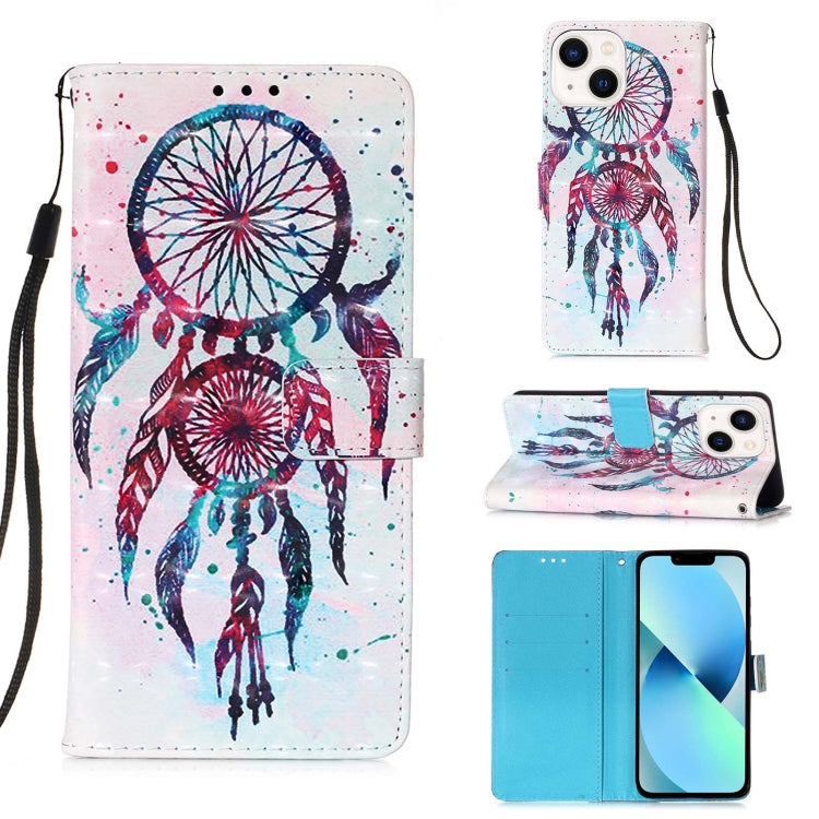 Capa de telemóvel em pele com pintura 3D e abertura horizontal, para iPhone 16 Pro, para iPhone 16 Plus, para iPhone 16, para iPhone 15 Pro Max, para iPhone 15 Pro, para iPhone 15 Plus