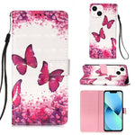 Capa de telemóvel em pele com pintura 3D e abertura horizontal, para iPhone 16 Pro, para iPhone 16 Plus, para iPhone 16, para iPhone 15 Pro Max, para iPhone 15 Pro, para iPhone 15 Plus