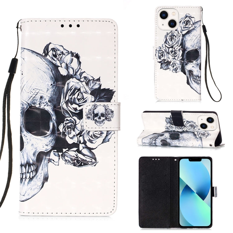 Capa de telemóvel em pele com pintura 3D e abertura horizontal, para iPhone 16 Pro, para iPhone 16 Plus, para iPhone 16, para iPhone 15 Pro Max, para iPhone 15 Pro, para iPhone 15 Plus