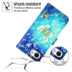 Capa de telemóvel em pele com pintura 3D e abertura horizontal, para iPhone 17e / 16e, para iPhone 17 Pro Max, para iPhone 17 Pro, para iPhone 17, para iPhone Air, para iPhone 16 Pro Max