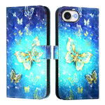 Capa de telemóvel em pele com pintura 3D e abertura horizontal, para iPhone 17e / 16e, para iPhone 17 Pro Max, para iPhone 17 Pro, para iPhone 17, para iPhone Air, para iPhone 16 Pro Max