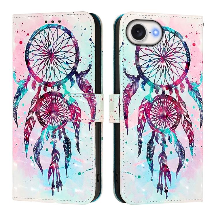 Capa de telemóvel em pele com pintura 3D e abertura horizontal, para iPhone 17e / 16e, para iPhone 17 Pro Max, para iPhone 17 Pro, para iPhone 17, para iPhone Air, para iPhone 16 Pro Max
