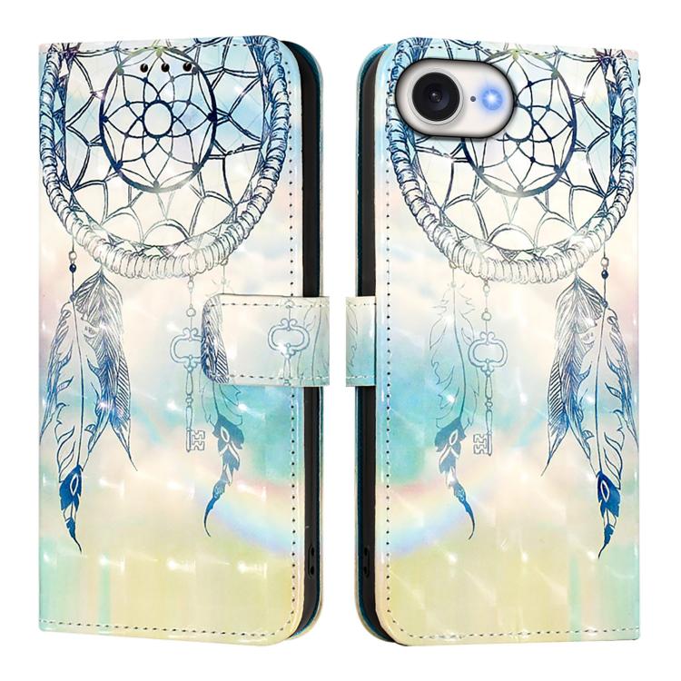 Capa de telemóvel em pele com pintura 3D e abertura horizontal, para iPhone 17e / 16e, para iPhone 17 Pro Max, para iPhone 17 Pro, para iPhone 17, para iPhone Air, para iPhone 16 Pro Max