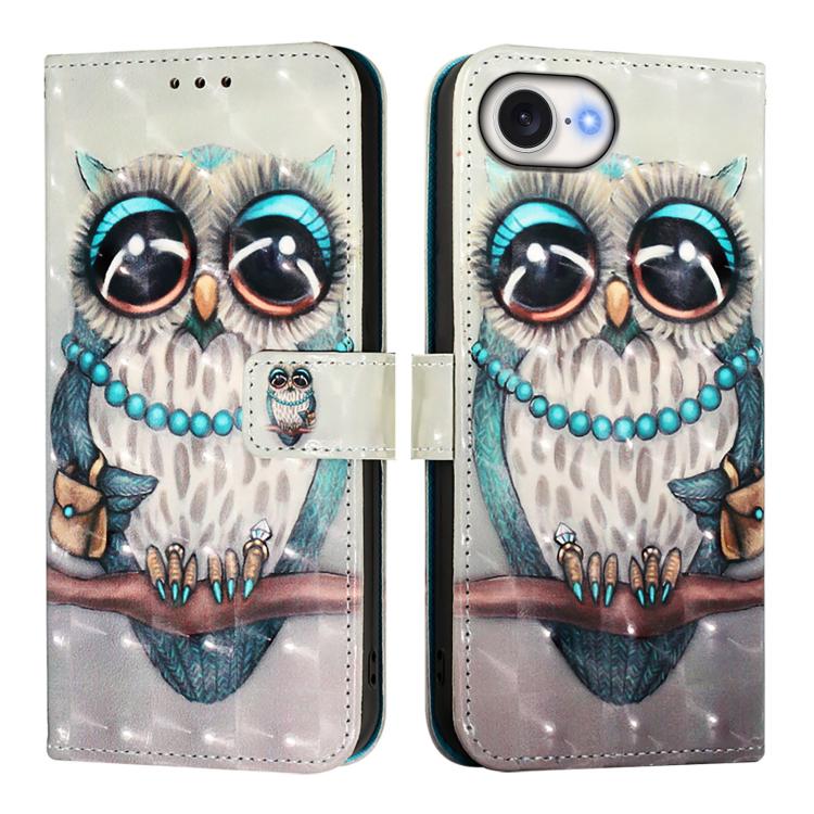 Capa de telemóvel em pele com pintura 3D e abertura horizontal, para iPhone 17e / 16e, para iPhone 17 Pro Max, para iPhone 17 Pro, para iPhone 17, para iPhone Air, para iPhone 16 Pro Max