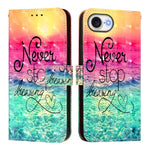 Capa de telemóvel em pele com pintura 3D e abertura horizontal, para iPhone 17e / 16e, para iPhone 17 Pro Max, para iPhone 17 Pro, para iPhone 17, para iPhone Air, para iPhone 16 Pro Max