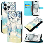 Capa de telemóvel em pele com pintura 3D e abertura horizontal, para iPhone 17e / 16e, para iPhone 17 Pro Max, para iPhone 17 Pro, para iPhone 17, para iPhone Air, para iPhone 16 Pro Max