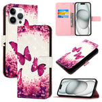 Capa de telemóvel em pele com pintura 3D e abertura horizontal, para iPhone 17e / 16e, para iPhone 17 Pro Max, para iPhone 17 Pro, para iPhone 17, para iPhone Air, para iPhone 16 Pro Max