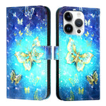 Capa de telemóvel em pele com pintura 3D e abertura horizontal, para iPhone 16 Pro, para iPhone 16 Plus, para iPhone 16, para iPhone 15 Pro Max, para iPhone 15 Pro, para iPhone 15 Plus