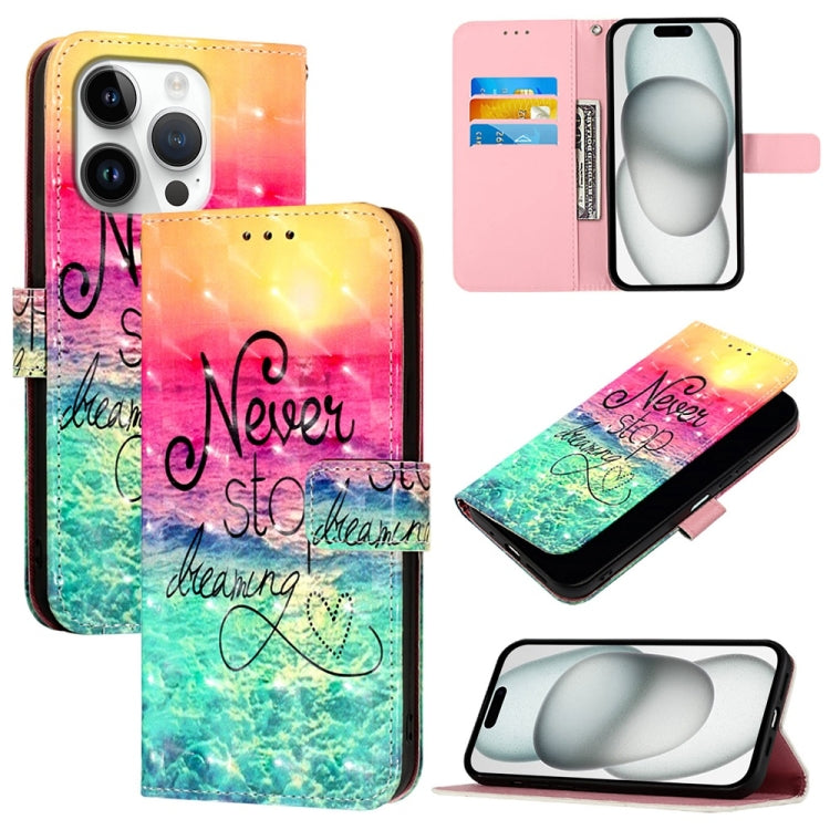 Capa de telemóvel em pele com pintura 3D e abertura horizontal, para iPhone 16 Pro, para iPhone 16 Plus, para iPhone 16, para iPhone 15 Pro Max, para iPhone 15 Pro, para iPhone 15 Plus