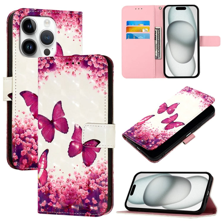 Capa de telemóvel em pele com pintura 3D e abertura horizontal, para iPhone 16 Pro, para iPhone 16 Plus, para iPhone 16, para iPhone 15 Pro Max, para iPhone 15 Pro, para iPhone 15 Plus