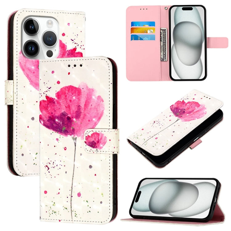 Capa de telemóvel em pele com pintura 3D e abertura horizontal, para iPhone 16 Pro, para iPhone 16 Plus, para iPhone 16, para iPhone 15 Pro Max, para iPhone 15 Pro, para iPhone 15 Plus