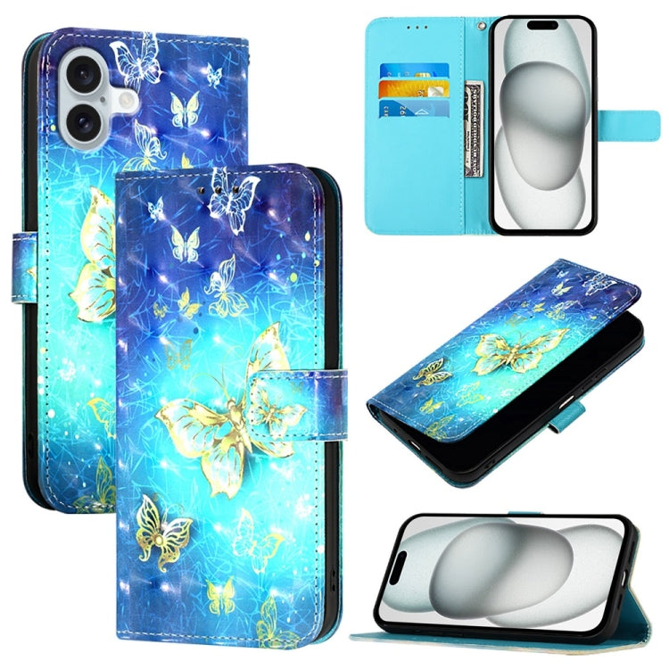 Capa de telemóvel em pele com pintura 3D e abertura horizontal, para iPhone 16 Pro, para iPhone 16 Plus, para iPhone 16, para iPhone 15 Pro Max, para iPhone 15 Pro, para iPhone 15 Plus