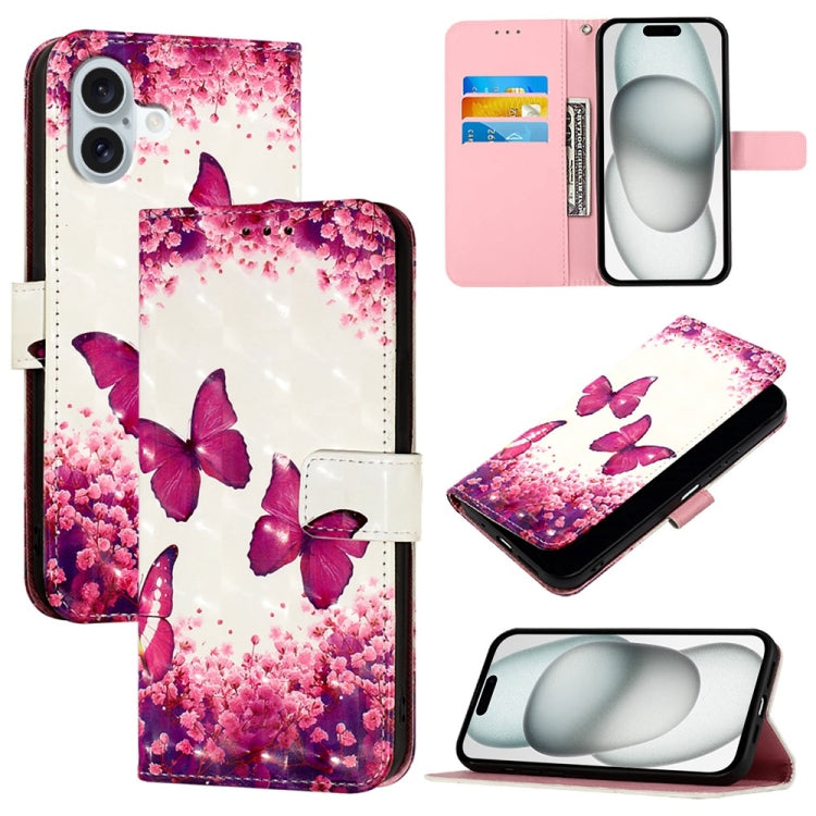 Capa de telemóvel em pele com pintura 3D e abertura horizontal, para iPhone 16 Pro, para iPhone 16 Plus, para iPhone 16, para iPhone 15 Pro Max, para iPhone 15 Pro, para iPhone 15 Plus