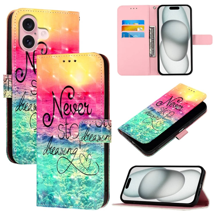 Capa de telemóvel em pele com pintura 3D e abertura horizontal, para iPhone 16 Pro, para iPhone 16 Plus, para iPhone 16, para iPhone 15 Pro Max, para iPhone 15 Pro, para iPhone 15 Plus