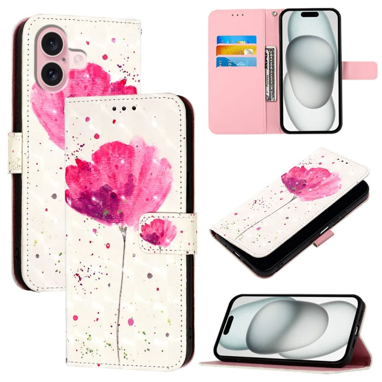 Capa de telemóvel em pele com pintura 3D e abertura horizontal, para iPhone 16 Pro, para iPhone 16 Plus, para iPhone 16, para iPhone 15 Pro Max, para iPhone 15 Pro, para iPhone 15 Plus