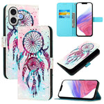 Capa de telemóvel em pele com pintura 3D e abertura horizontal, para iPhone 17e / 16e, para iPhone 17 Pro Max, para iPhone 17 Pro, para iPhone 17, para iPhone Air, para iPhone 16 Pro Max