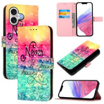 Capa de telemóvel em pele com pintura 3D e abertura horizontal, para iPhone 17e / 16e, para iPhone 17 Pro Max, para iPhone 17 Pro, para iPhone 17, para iPhone Air, para iPhone 16 Pro Max