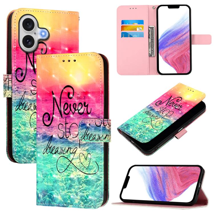 Capa de telemóvel em pele com pintura 3D e abertura horizontal, para iPhone 17e / 16e, para iPhone 17 Pro Max, para iPhone 17 Pro, para iPhone 17, para iPhone Air, para iPhone 16 Pro Max
