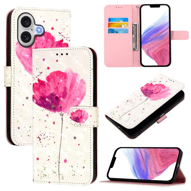 Capa de telemóvel em pele com pintura 3D e abertura horizontal, para iPhone 17e / 16e, para iPhone 17 Pro Max, para iPhone 17 Pro, para iPhone 17, para iPhone Air, para iPhone 16 Pro Max