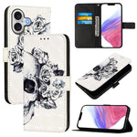 Capa de telemóvel em pele com pintura 3D e abertura horizontal, para iPhone 17e / 16e, para iPhone 17 Pro Max, para iPhone 17 Pro, para iPhone 17, para iPhone Air, para iPhone 16 Pro Max
