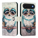Capa de telemóvel em pele com pintura 3D e abertura horizontal, para iPhone 17e / 16e, para iPhone 17 Pro Max, para iPhone 17 Pro, para iPhone 17, para iPhone Air, para iPhone 16 Pro Max