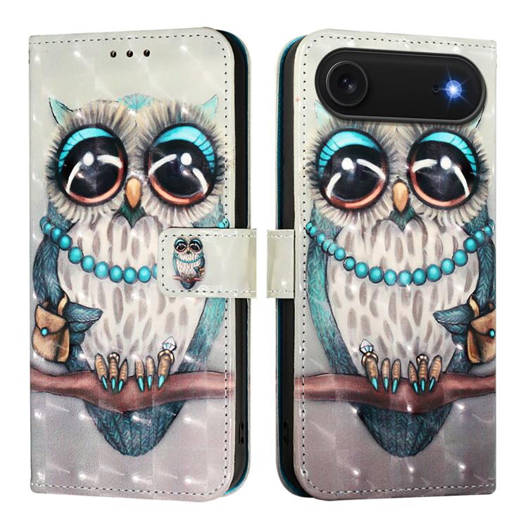 Capa de telemóvel em pele com pintura 3D e abertura horizontal, para iPhone 17e / 16e, para iPhone 17 Pro Max, para iPhone 17 Pro, para iPhone 17, para iPhone Air, para iPhone 16 Pro Max