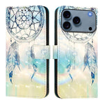 Capa de telemóvel em pele com pintura 3D e abertura horizontal, para iPhone 17e / 16e, para iPhone 17 Pro Max, para iPhone 17 Pro, para iPhone 17, para iPhone Air, para iPhone 16 Pro Max