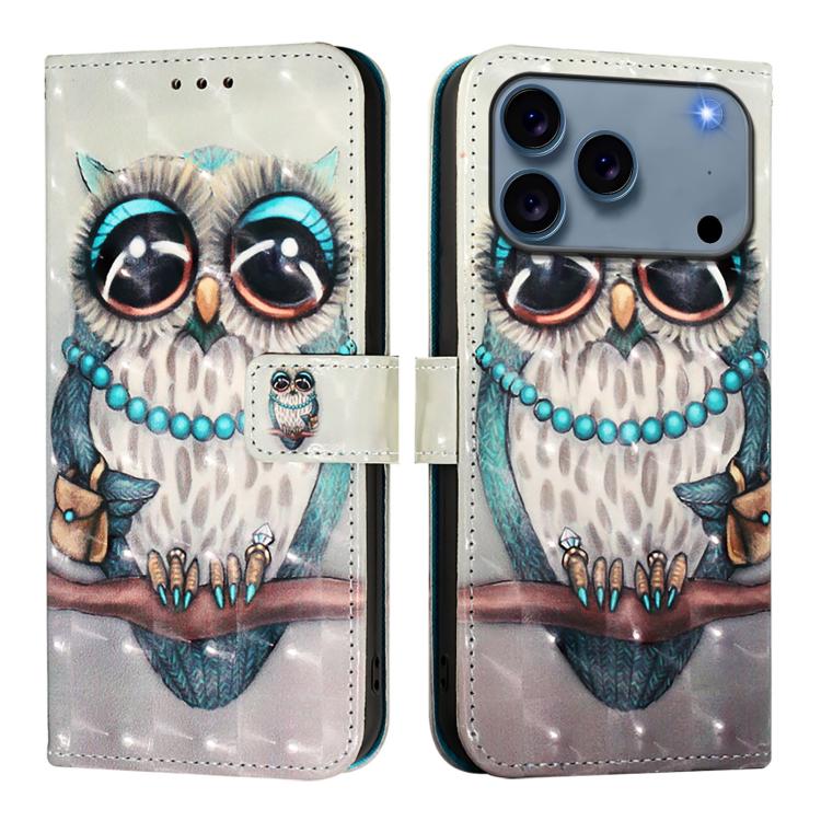 Capa de telemóvel em pele com pintura 3D e abertura horizontal, para iPhone 17e / 16e, para iPhone 17 Pro Max, para iPhone 17 Pro, para iPhone 17, para iPhone Air, para iPhone 16 Pro Max