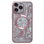 Electroplated Circuit Board Pattern MagSafe Phone Case, For iPhone 13, For iPhone 12, For iPhone 12 Pro Max, For iPhone 12 Pro, For iPhone 11 Pro Max, For iPhone 11