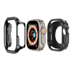 Capa de Relógio Híbrida 2 em 1 PC TPU Armor, Para Apple Watch Series 6 / 5 / 4 / SE 44mm, Para Apple Watch Series 6 / 5 / 4 / SE 40mm, Para Apple Watch Ultra 3 / 2 / 1 49mm, Para Apple Watch Series 9 / 8 / 7 45mm, Para Apple Watch Series 9 / 8 / 7 41mm