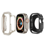 Capa de Relógio Híbrida 2 em 1 PC TPU Armor, Para Apple Watch Series 6 / 5 / 4 / SE 44mm, Para Apple Watch Series 6 / 5 / 4 / SE 40mm, Para Apple Watch Ultra 3 / 2 / 1 49mm, Para Apple Watch Series 9 / 8 / 7 45mm, Para Apple Watch Series 9 / 8 / 7 41mm