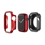 Capa de Relógio Híbrida 2 em 1 PC TPU Armor, Para Apple Watch Series 6 / 5 / 4 / SE 44mm, Para Apple Watch Series 6 / 5 / 4 / SE 40mm, Para Apple Watch Ultra 3 / 2 / 1 49mm, Para Apple Watch Series 9 / 8 / 7 45mm, Para Apple Watch Series 9 / 8 / 7 41mm