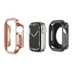 Capa de Relógio Híbrida 2 em 1 PC TPU Armor, Para Apple Watch Series 6 / 5 / 4 / SE 44mm, Para Apple Watch Series 6 / 5 / 4 / SE 40mm, Para Apple Watch Ultra 3 / 2 / 1 49mm, Para Apple Watch Series 9 / 8 / 7 45mm, Para Apple Watch Series 9 / 8 / 7 41mm