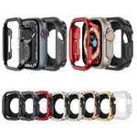 Capa de Relógio Híbrida 2 em 1 PC TPU Armor, Para Apple Watch Series 6 / 5 / 4 / SE 44mm, Para Apple Watch Series 6 / 5 / 4 / SE 40mm, Para Apple Watch Ultra 3 / 2 / 1 49mm, Para Apple Watch Series 9 / 8 / 7 45mm, Para Apple Watch Series 9 / 8 / 7 41mm
