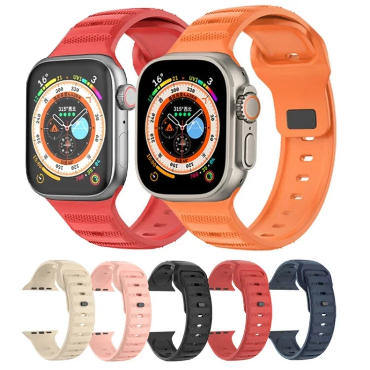 Pulseira de Relógio em Fluororubber com Textura de Pontos, Para Apple Watch 42mm, Para Apple Watch 38mm