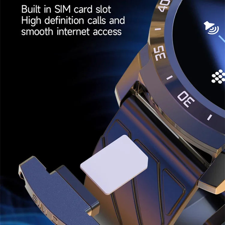 Relógio Inteligente MT27 1,6 polegadas, IP67 à Prova de Água, 4G Android 8.1, 4G+64G, Suporta Frequência Cardíaca / GPS, Correia em Pele