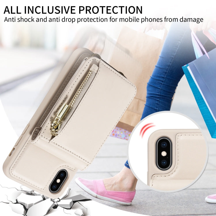 Capa de telemóvel em pele com carteira de fecho e cordão transversal, para iPhone XS Max, para iPhone 7 Plus / 8 Plus